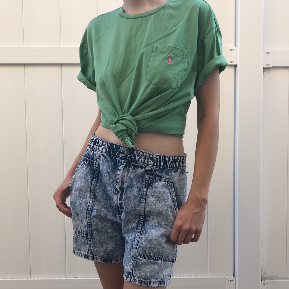 Pea Green Polo Pocket T-Shirt